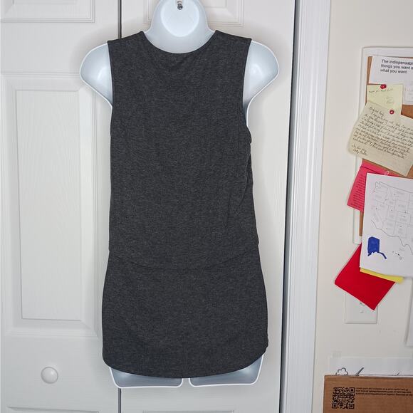 Theory Gray Layered Sleeveless Tank Top - Picture 7 of 12